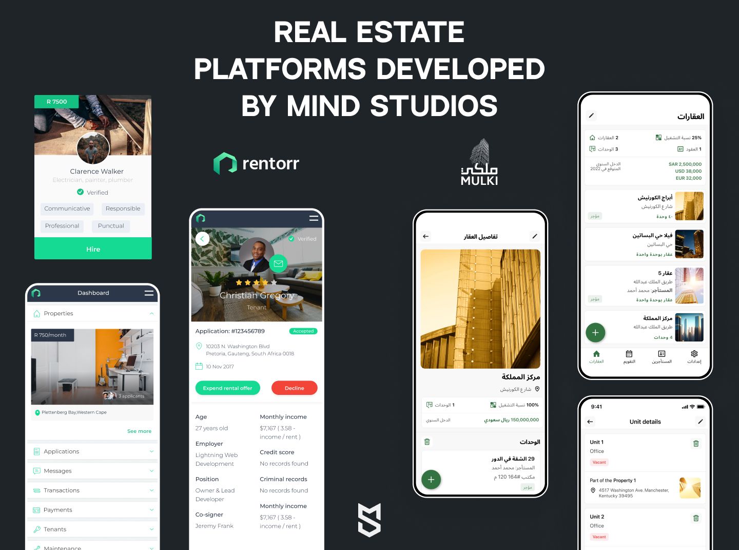 Real estate platforms developed by Mind Studios