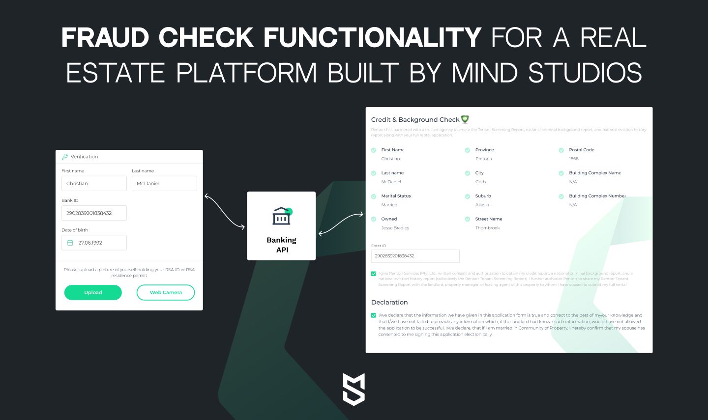 Fraud check functionality for a real estate platform built by Mind Studios
