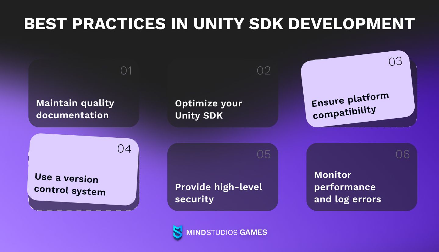 Best practices in Unity SDK development