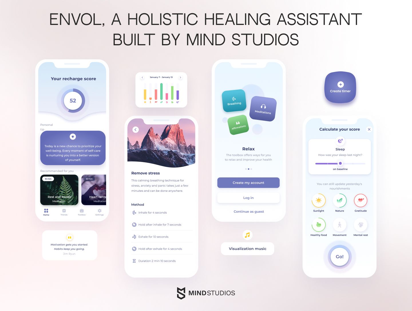 Envol - a holistic healing assistant built by Mind Studios