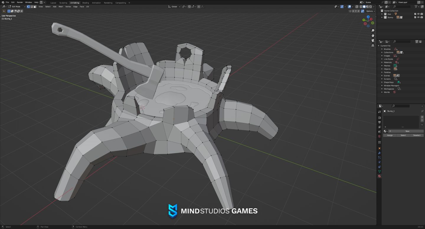 Mesh of a 3D model by Mind Studios Games
