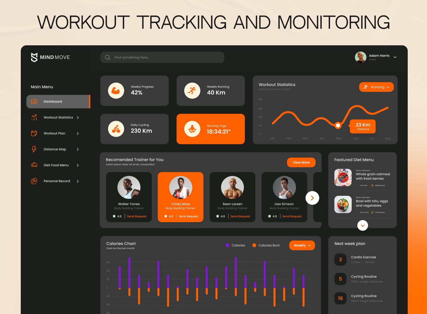 workout tracking and monitoring