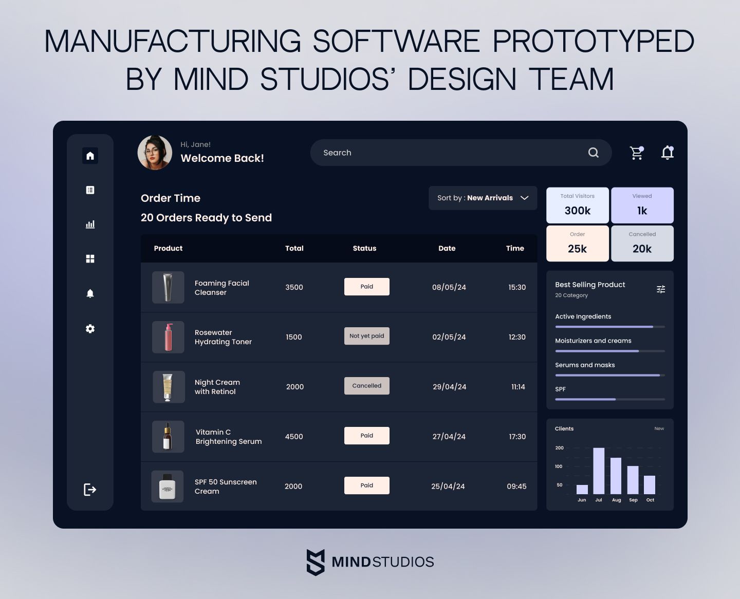 Manufacturing software prototyped by Mind Studios’ design team