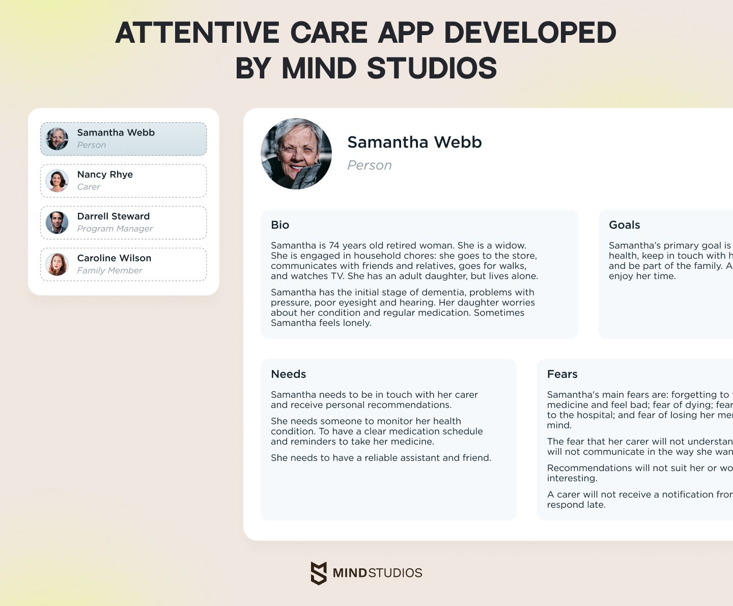 Attentive Care app developed by Mind Studios