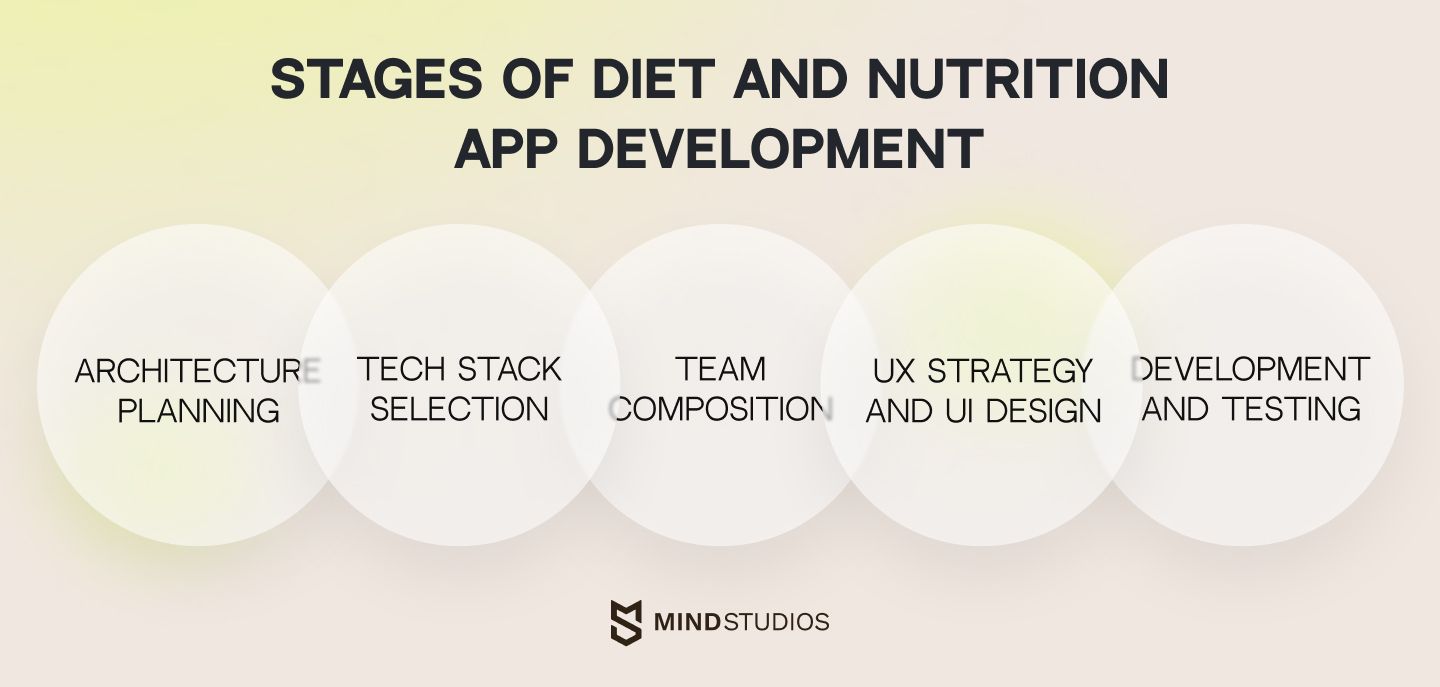 Stages of diet and nutrition app development