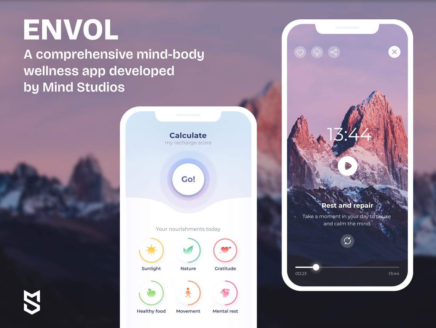 Envol, a comprehensive mind-body wellness app developed by Mind Studios