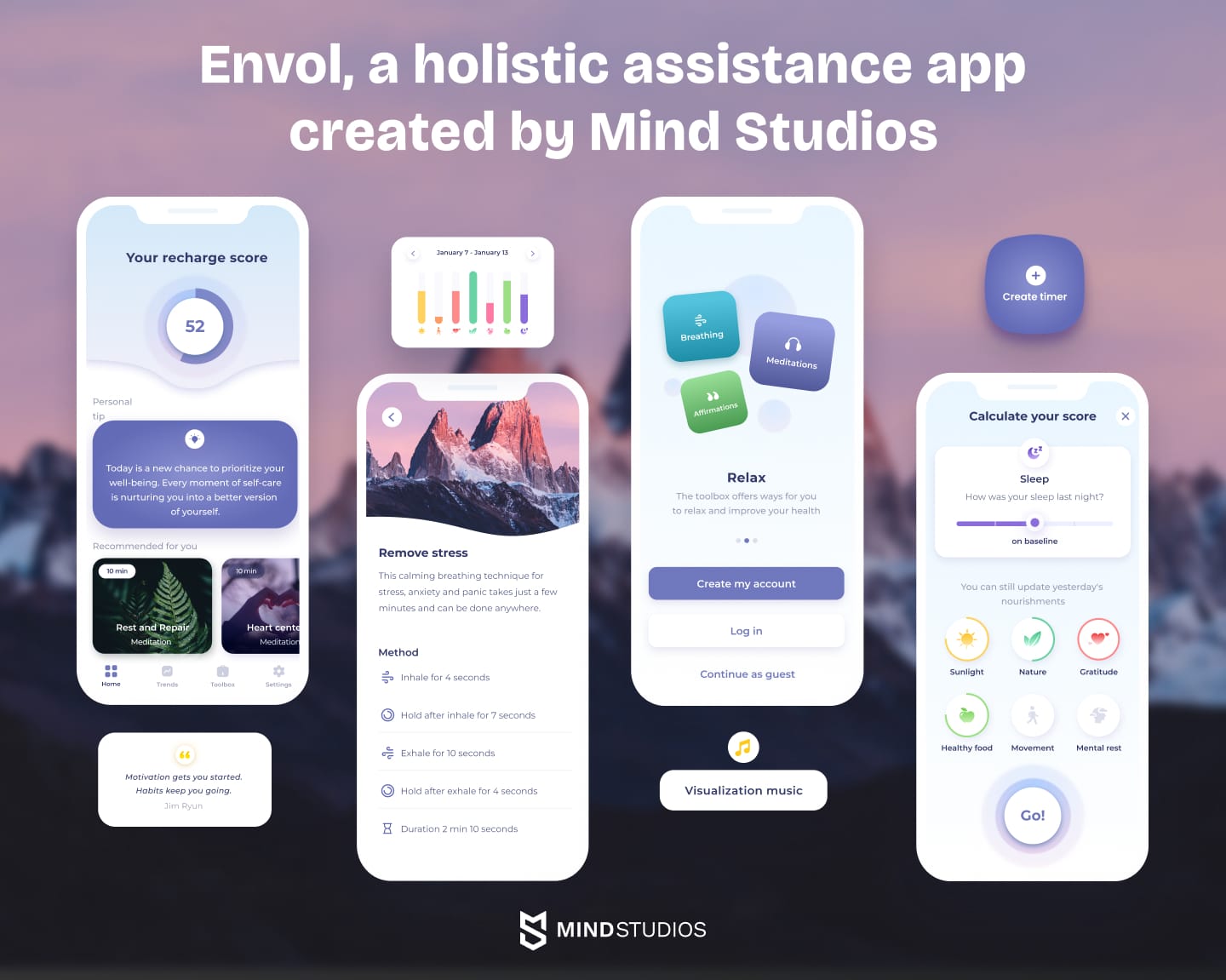 Envol, a holistic assistance app created by Mind Studios