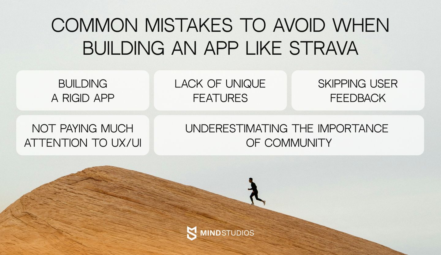 Common mistakes to avoid when building an app like Strava