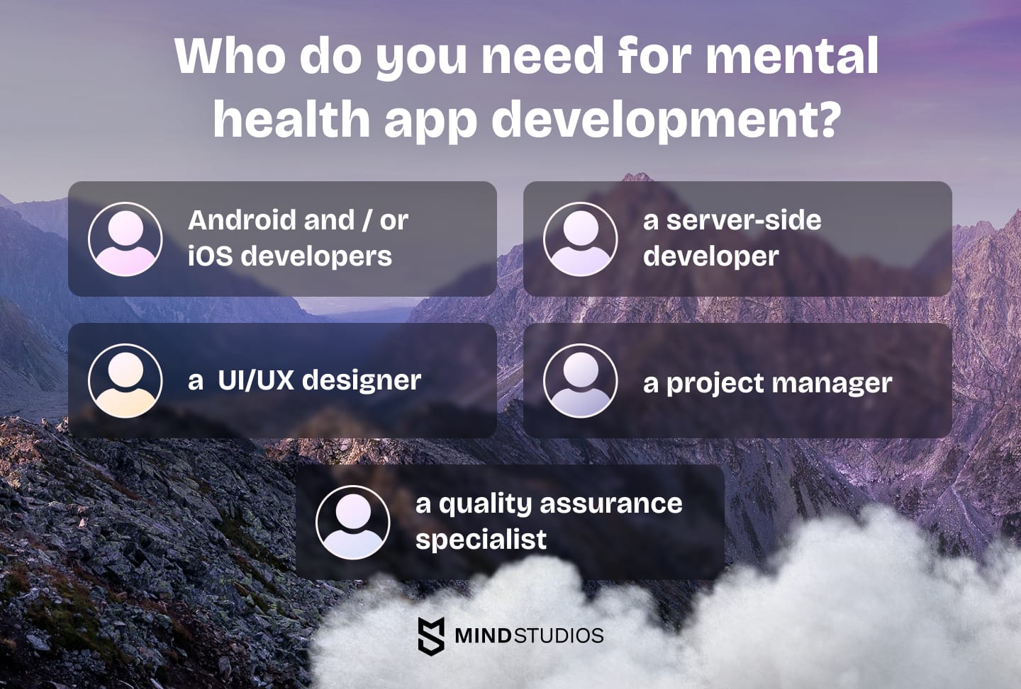 Who do you need for mental health app development?