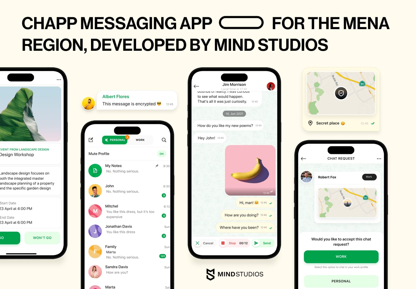 Chapp messaging app developed by Mind Studios for the MENA region