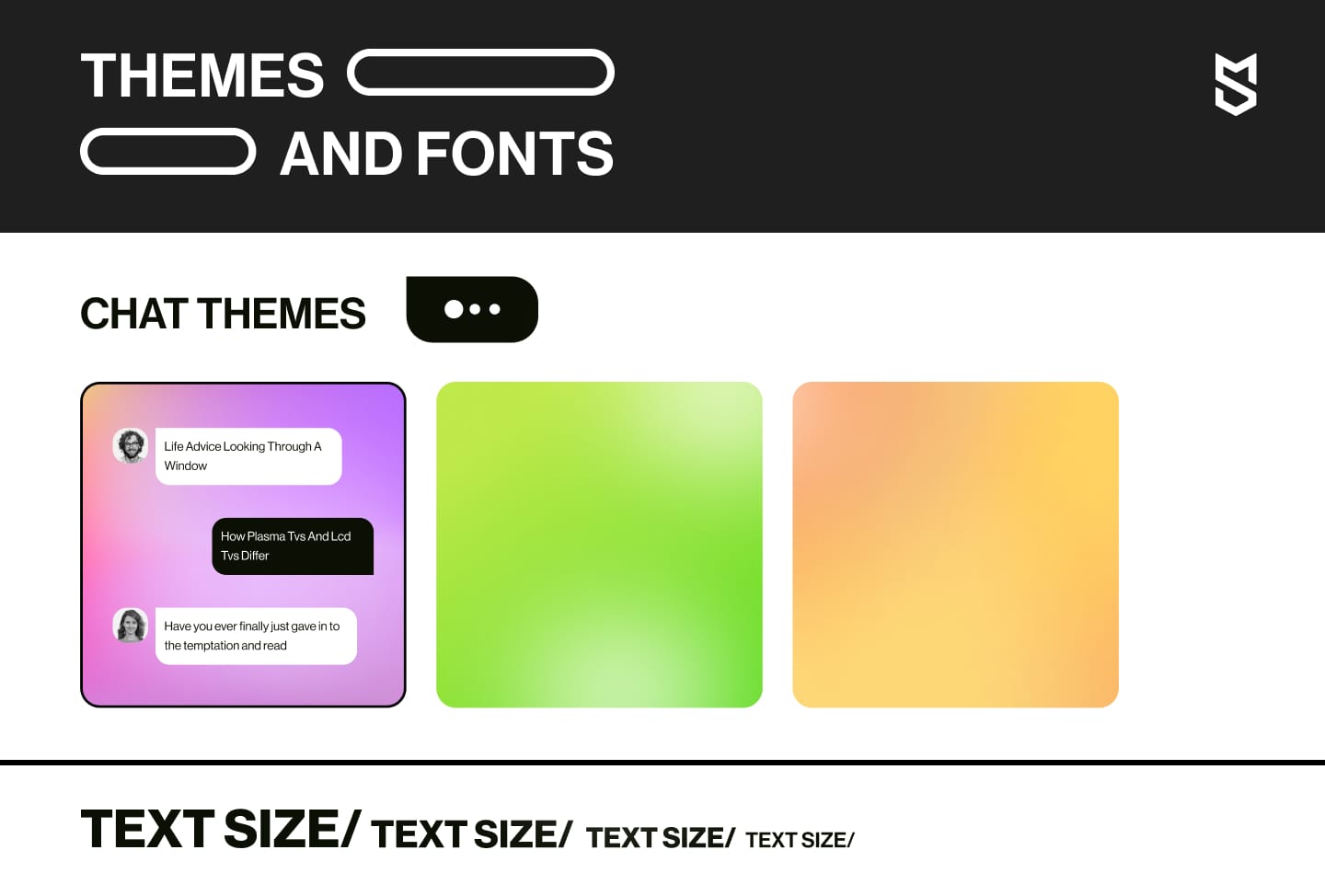 Themes and font