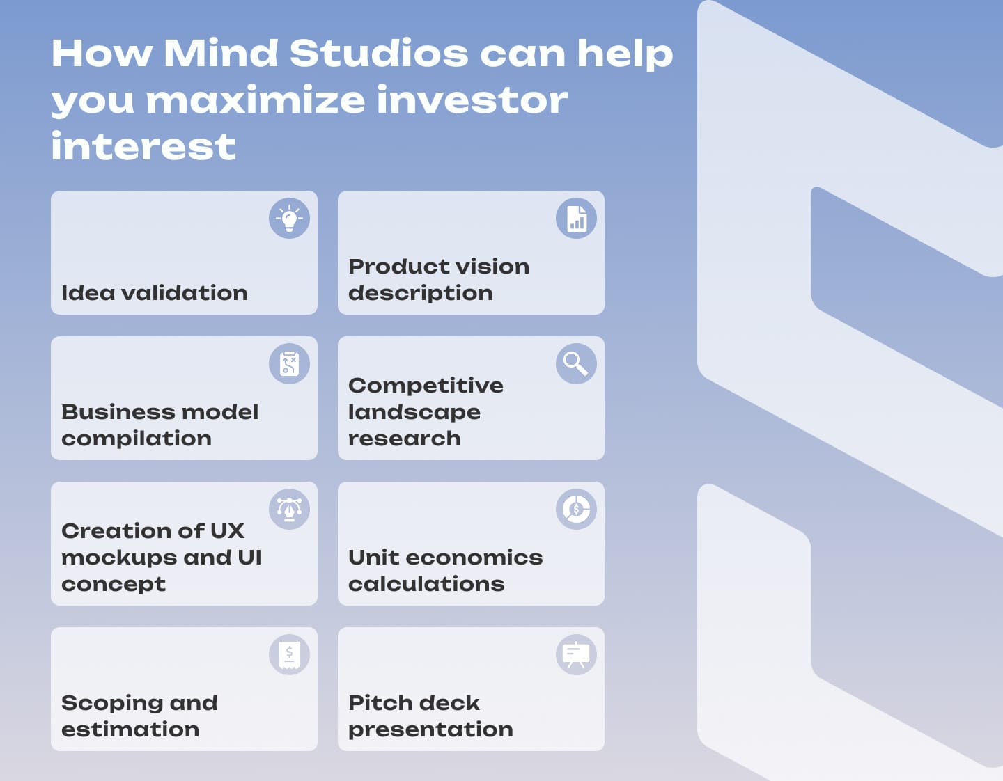 How can Mind Studios maximize investor interest in your mobile app?