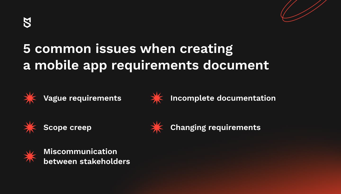 5 common issues when creating a mobile app requirements document