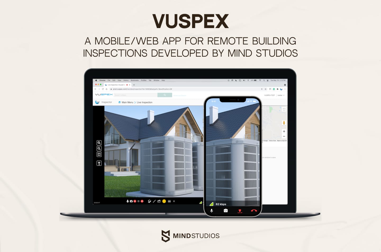 VuSpex, a mobile/web app for remote building inspections, developed by Mind Studios