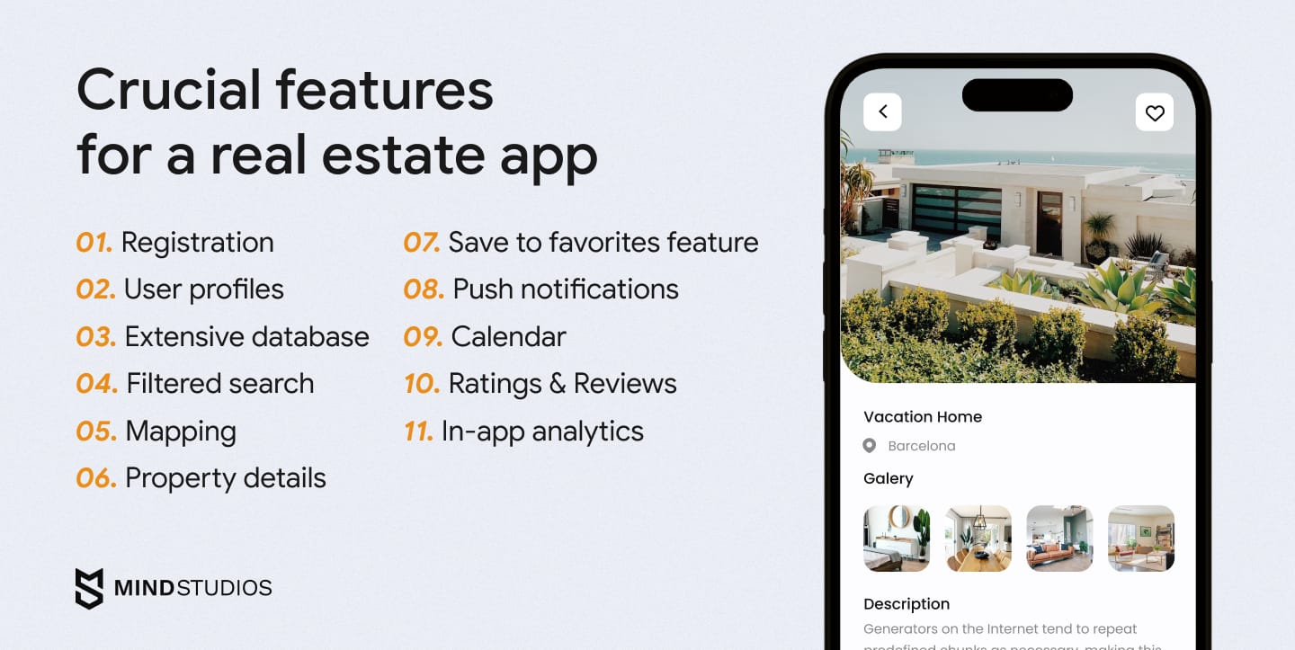 Crucial features for a real estate app