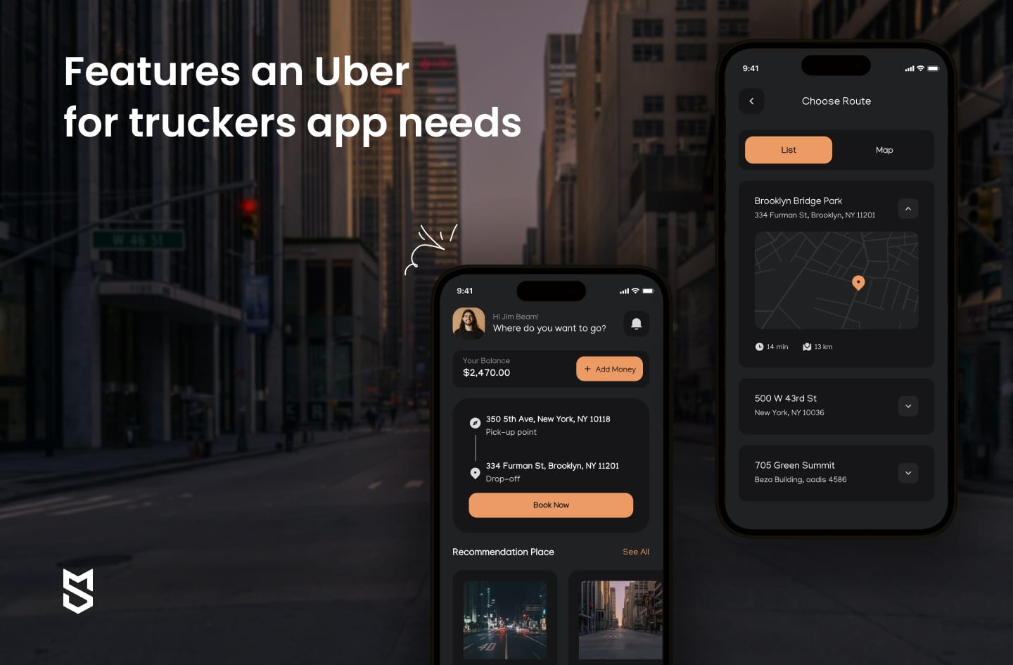 Features an Uber-like app for truckers needs