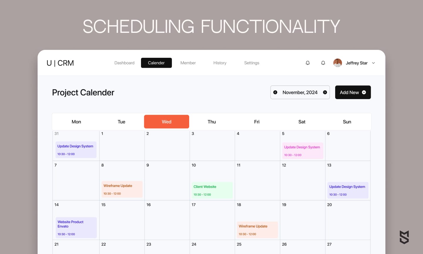 Scheduling feature