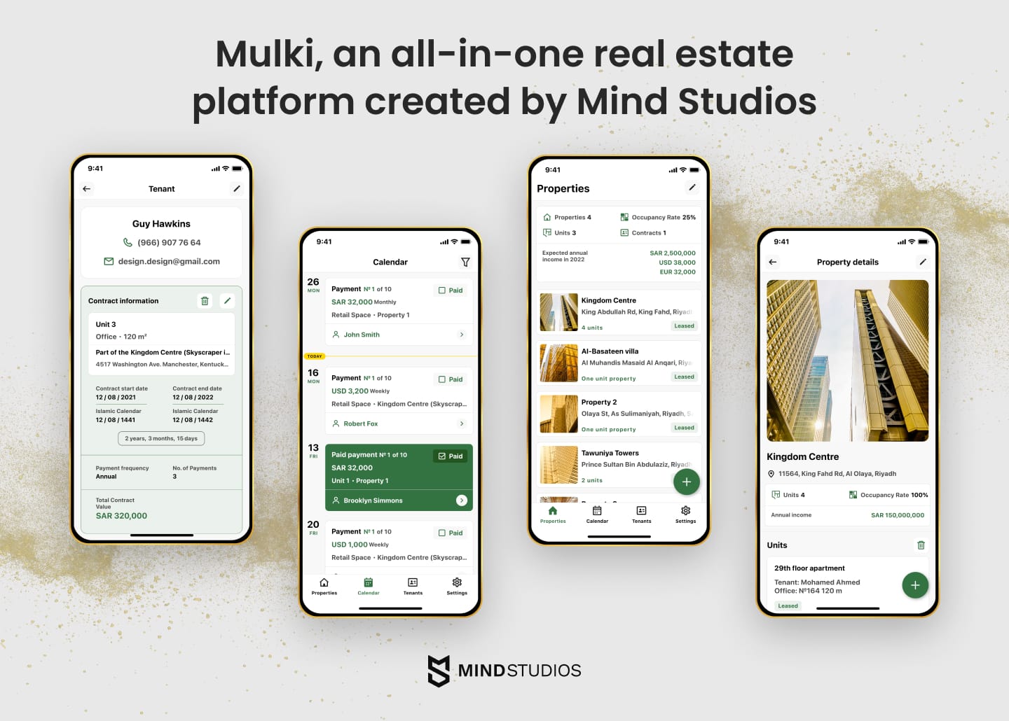 Mulki, an all-in-one real estate platform created by Mind Studios