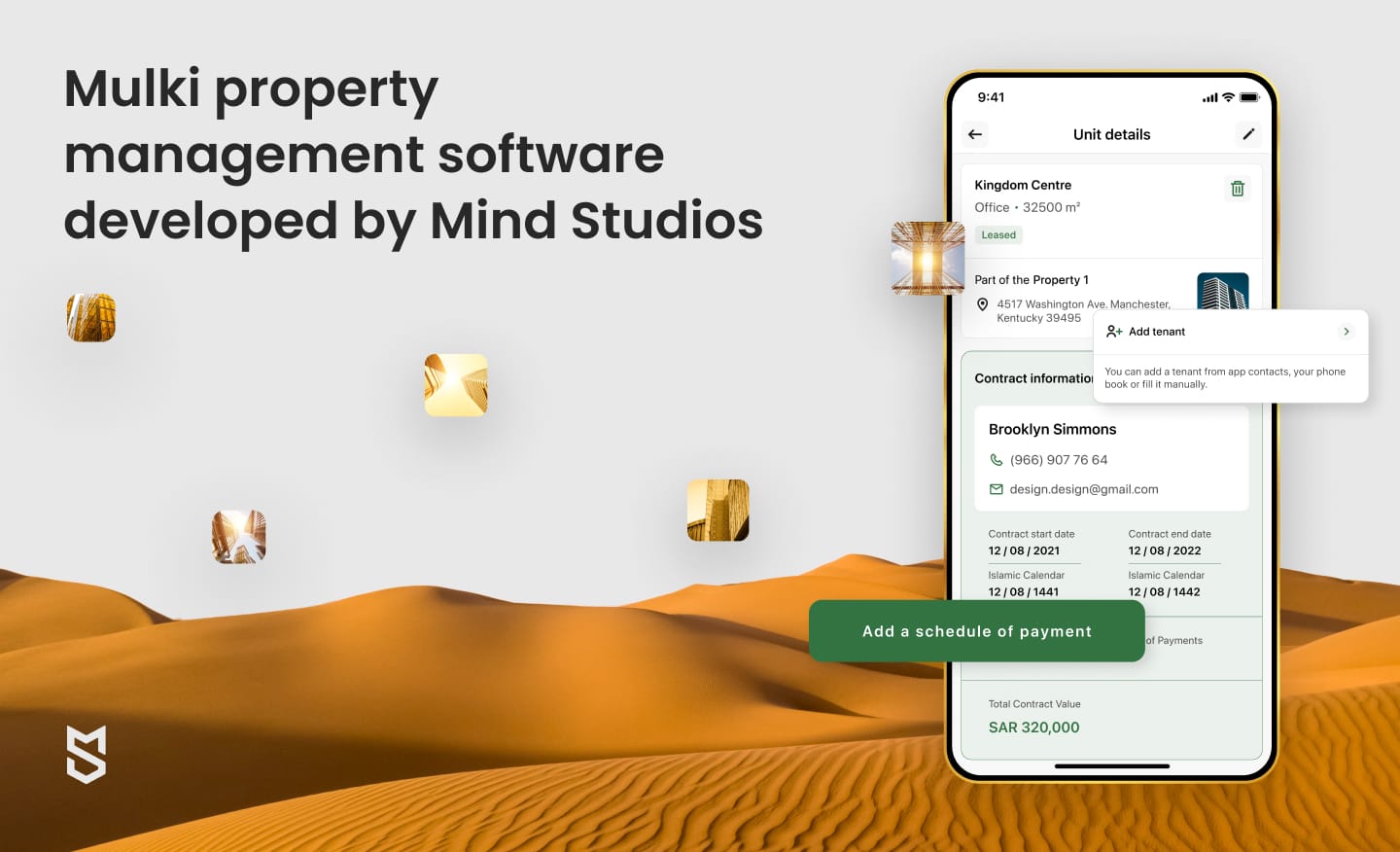 Mulki property management software developed by Mind Studios