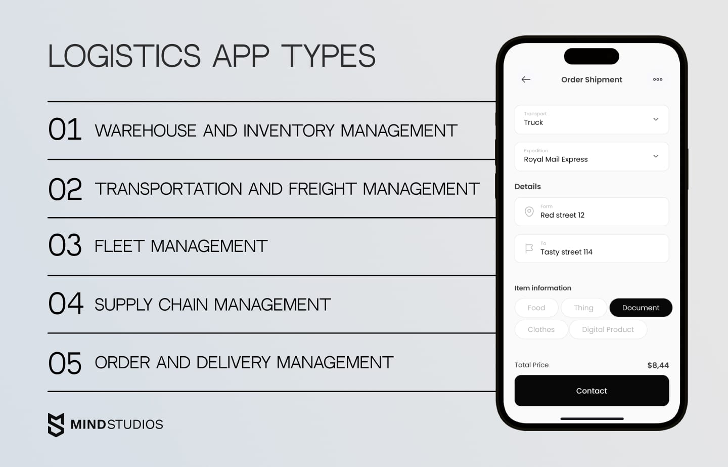 logistic app types