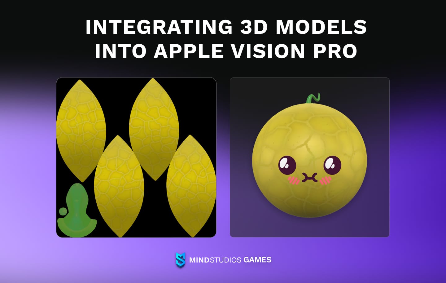 3D model of a melon for Fruitopia, created by Mind Studios Games.