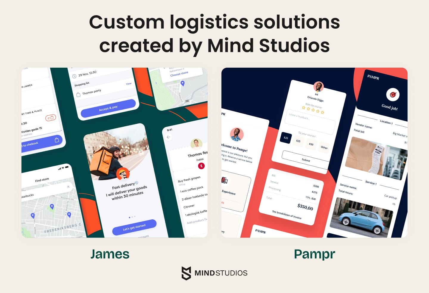 Custom logistics solutions created by Mind Studios