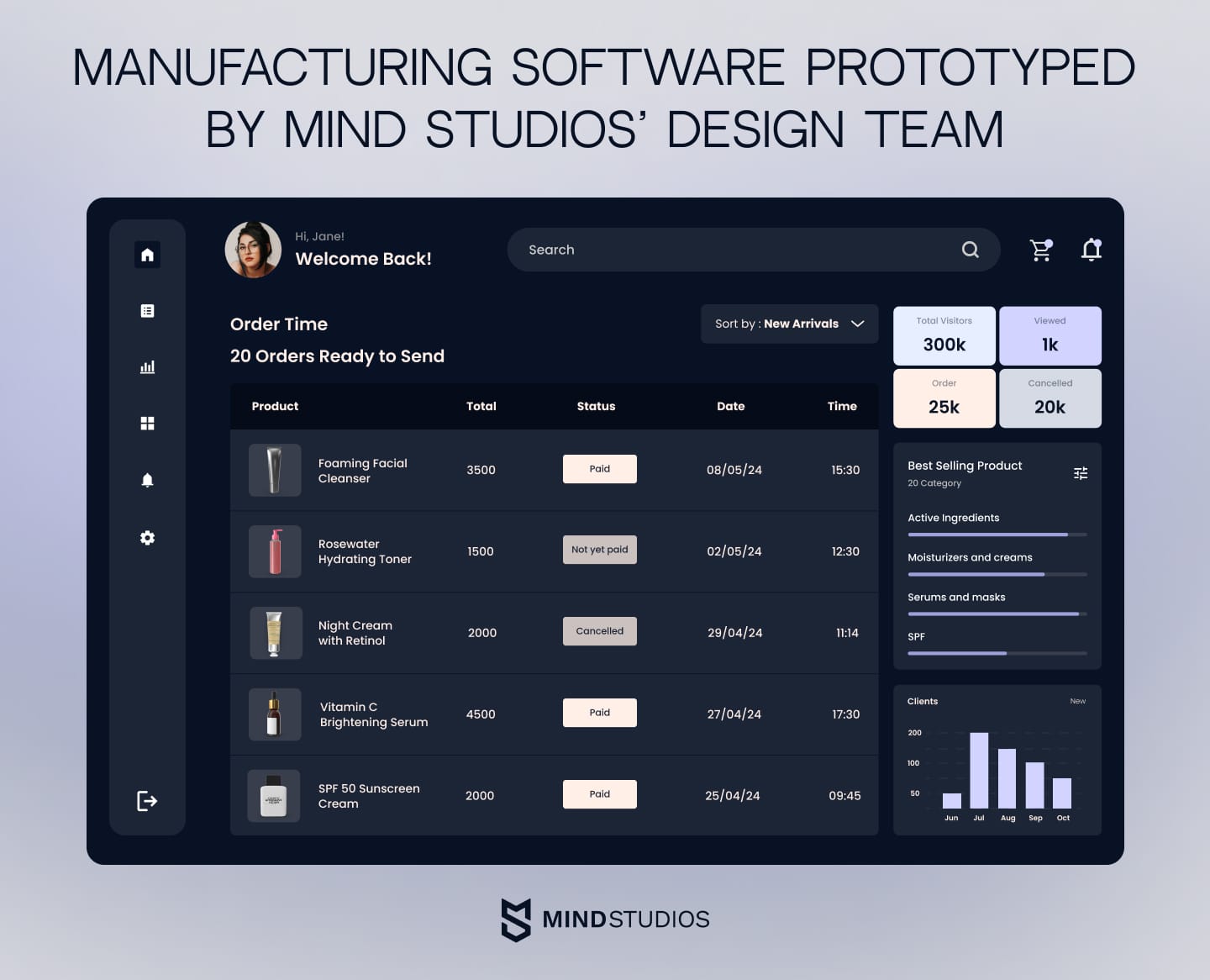 Manufacturing software prototyped by Mind Studios' design team