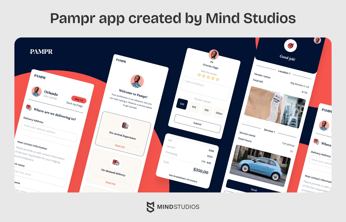 Pampr app created by Mind Studios