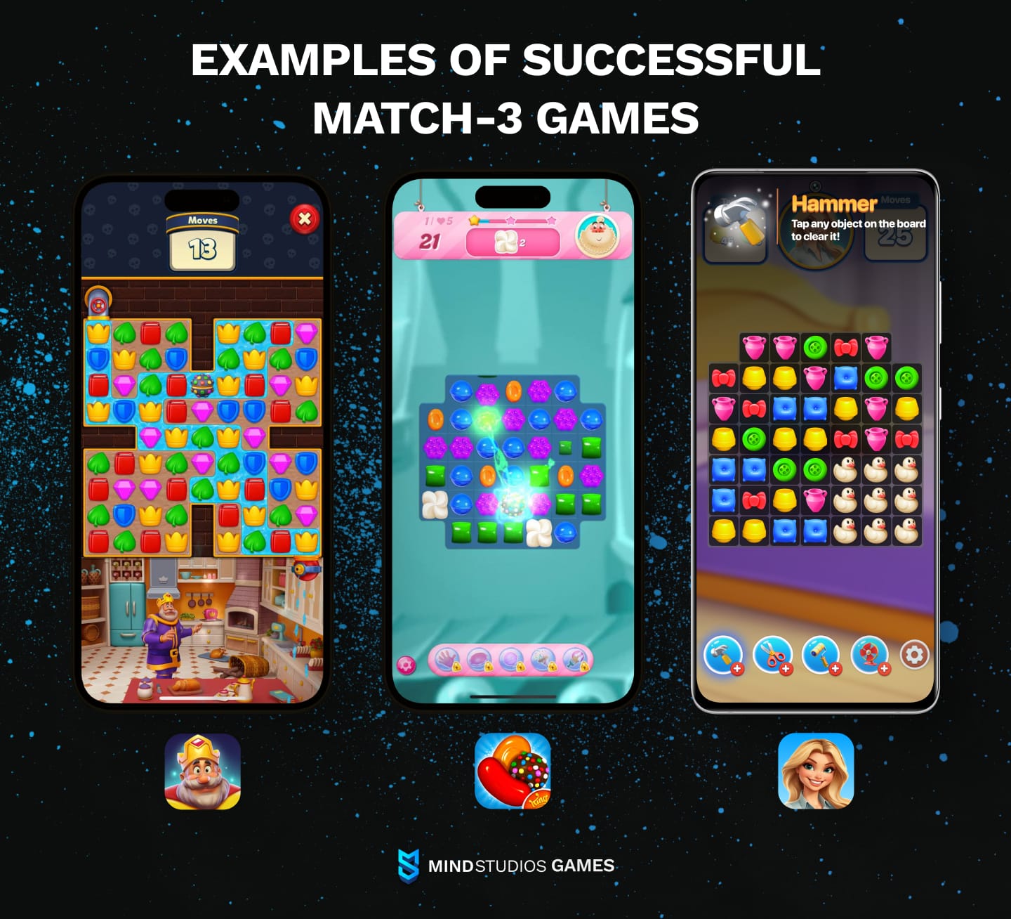 Examples of successful match-3 games