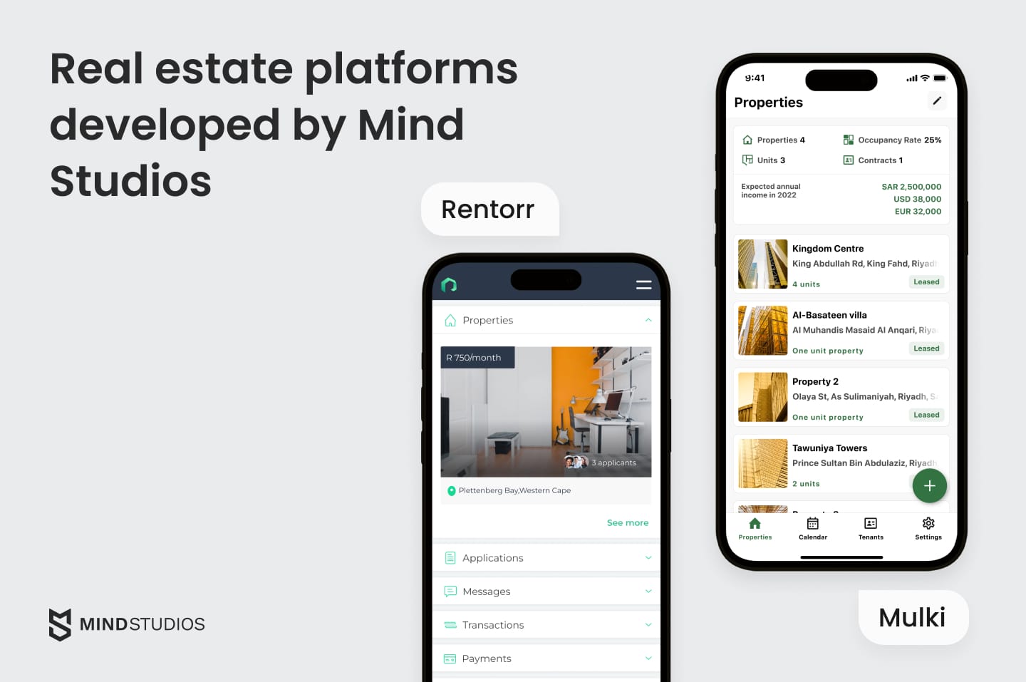 Real estate projects done by Mind Studios