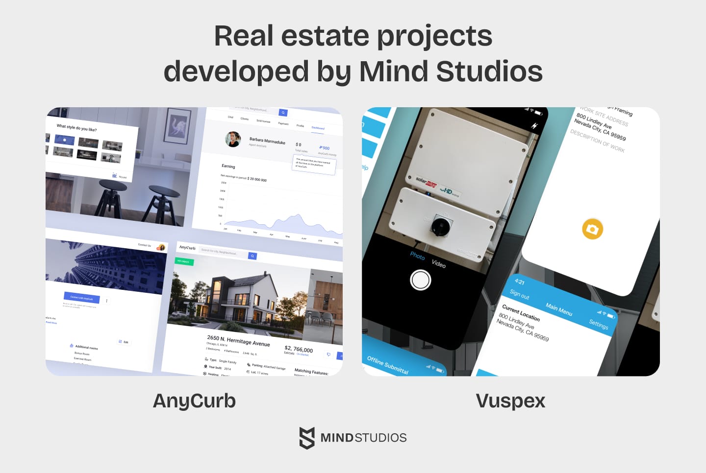 Real estate projects developed by Mind Studios