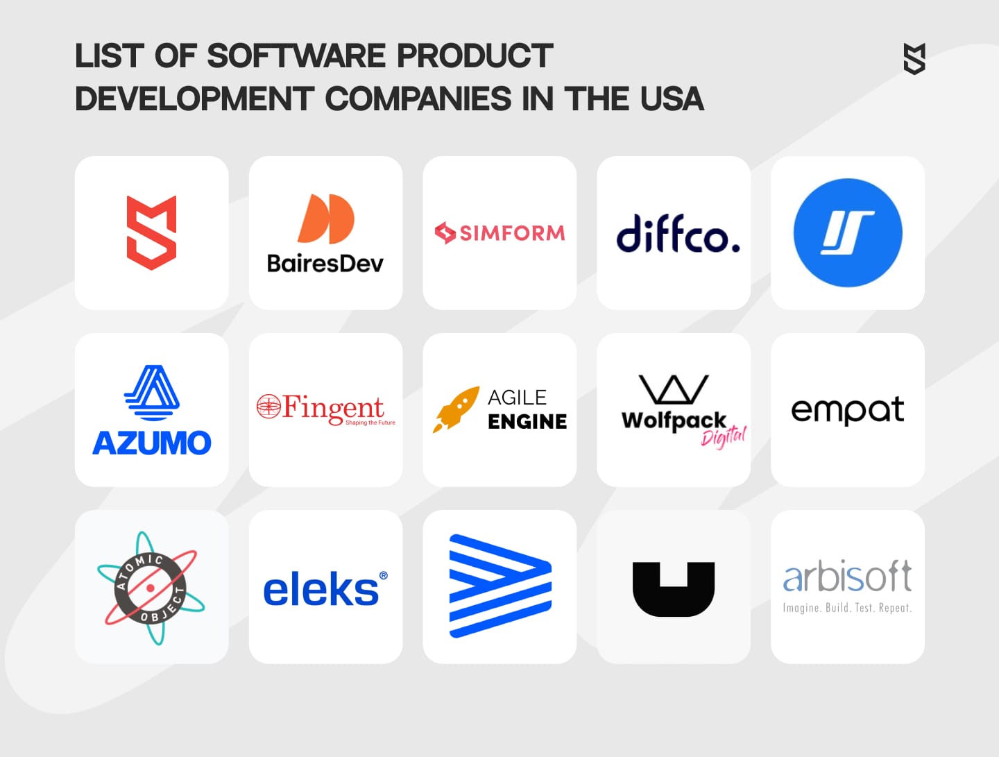List of software product development companies in the USA