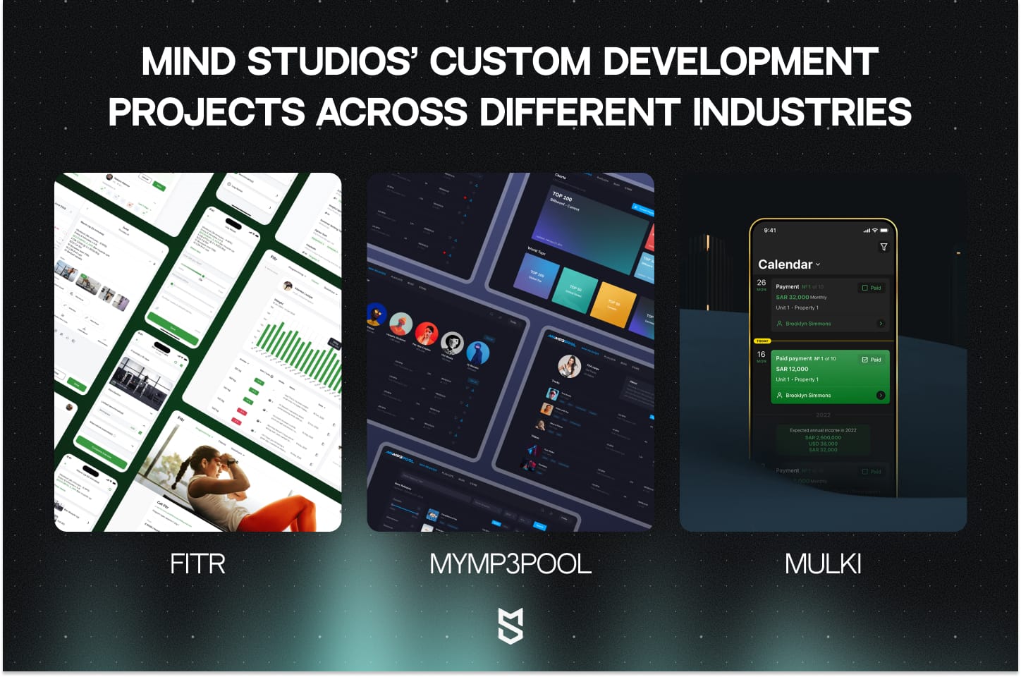 Mind Studios’ custom development projects across different industries