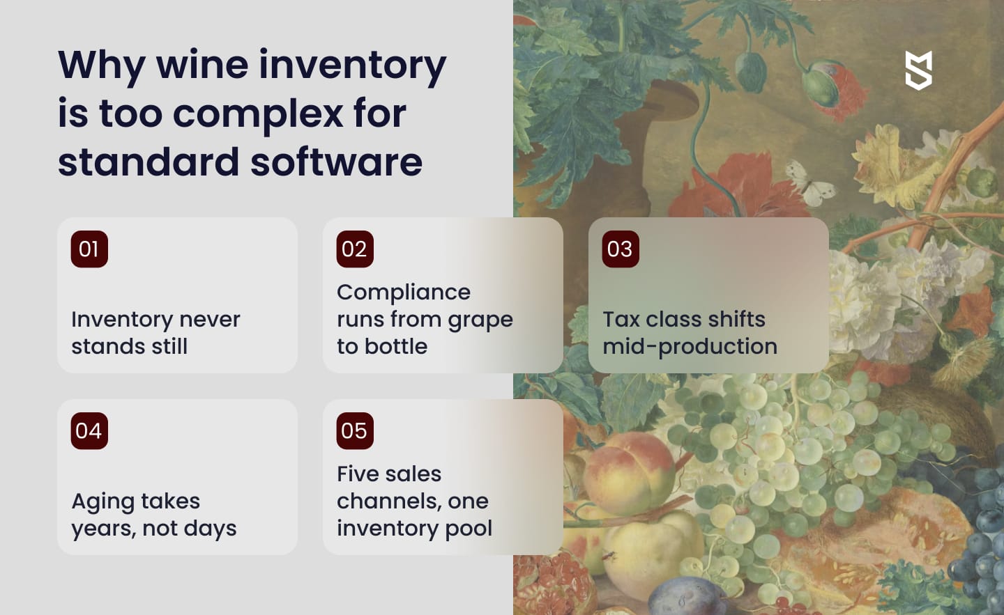 Why wine inventory is too complex for standard software