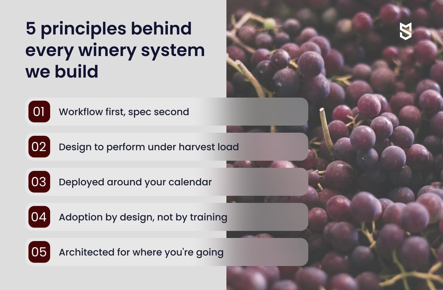 5 principles behind every winery system we build