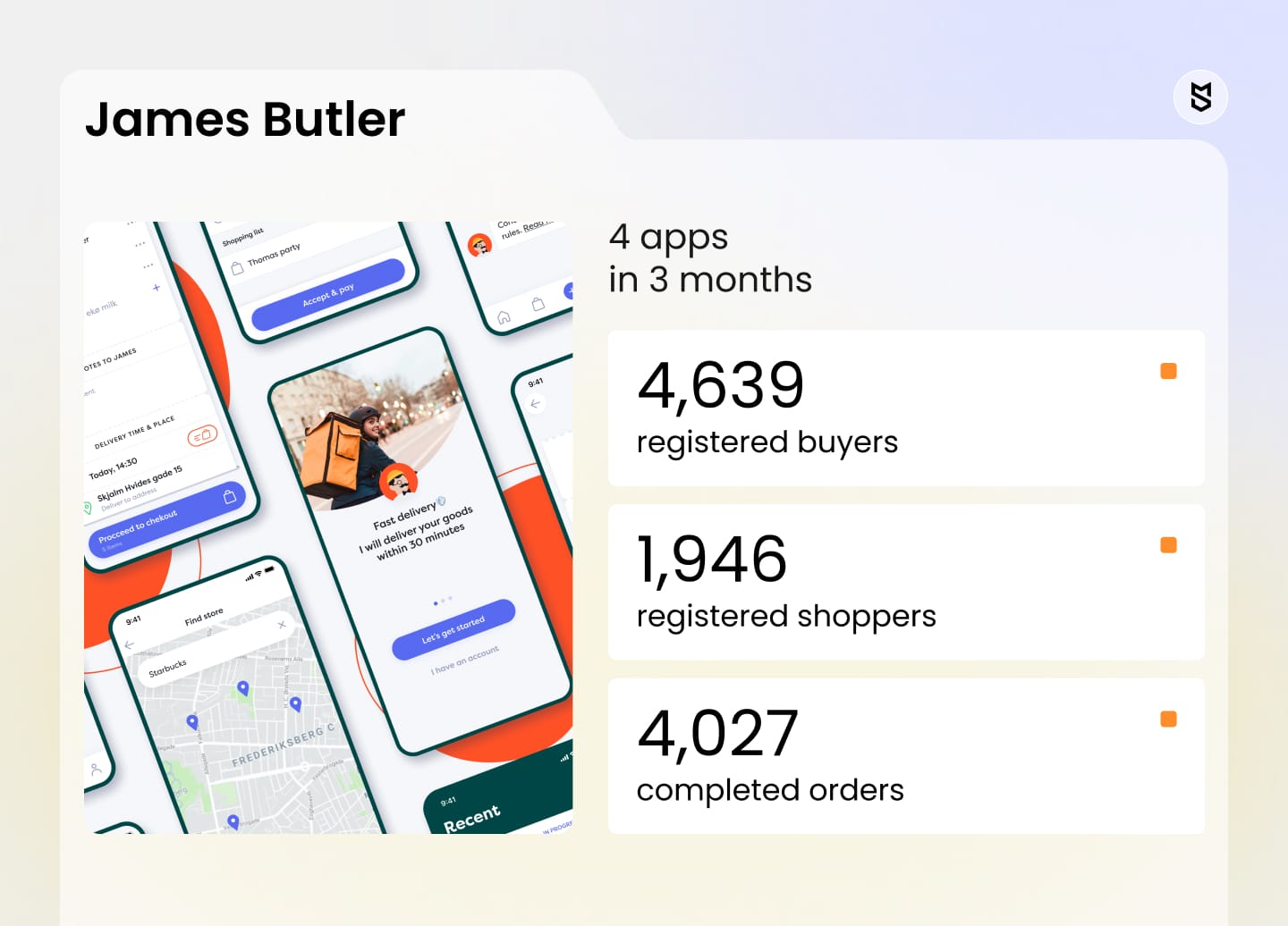 James Butler: Four apps in 3 months